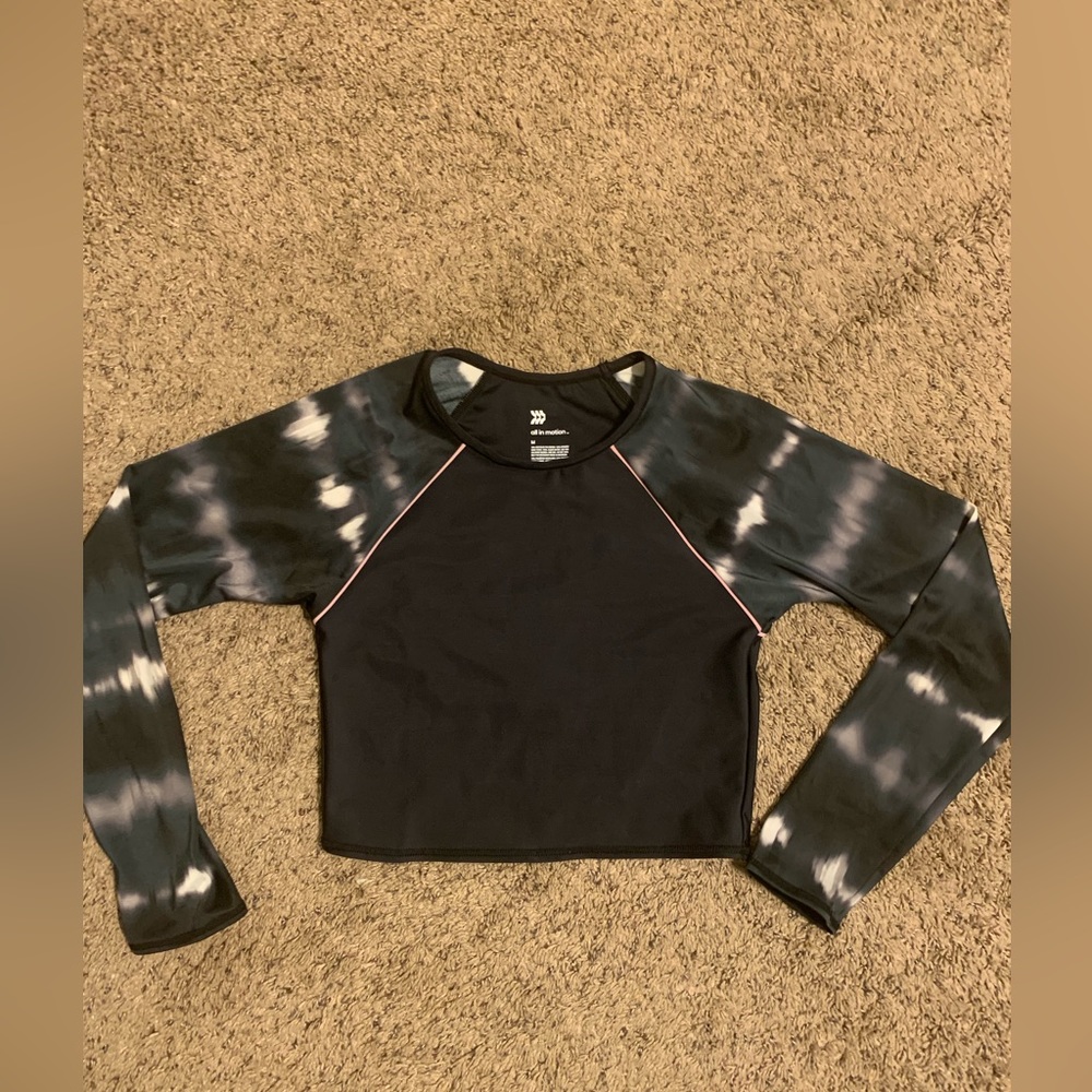 All in motion cropped swim rash guard
